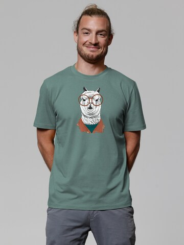 T-Shirt 'Lama' Watapparel en vert : devant