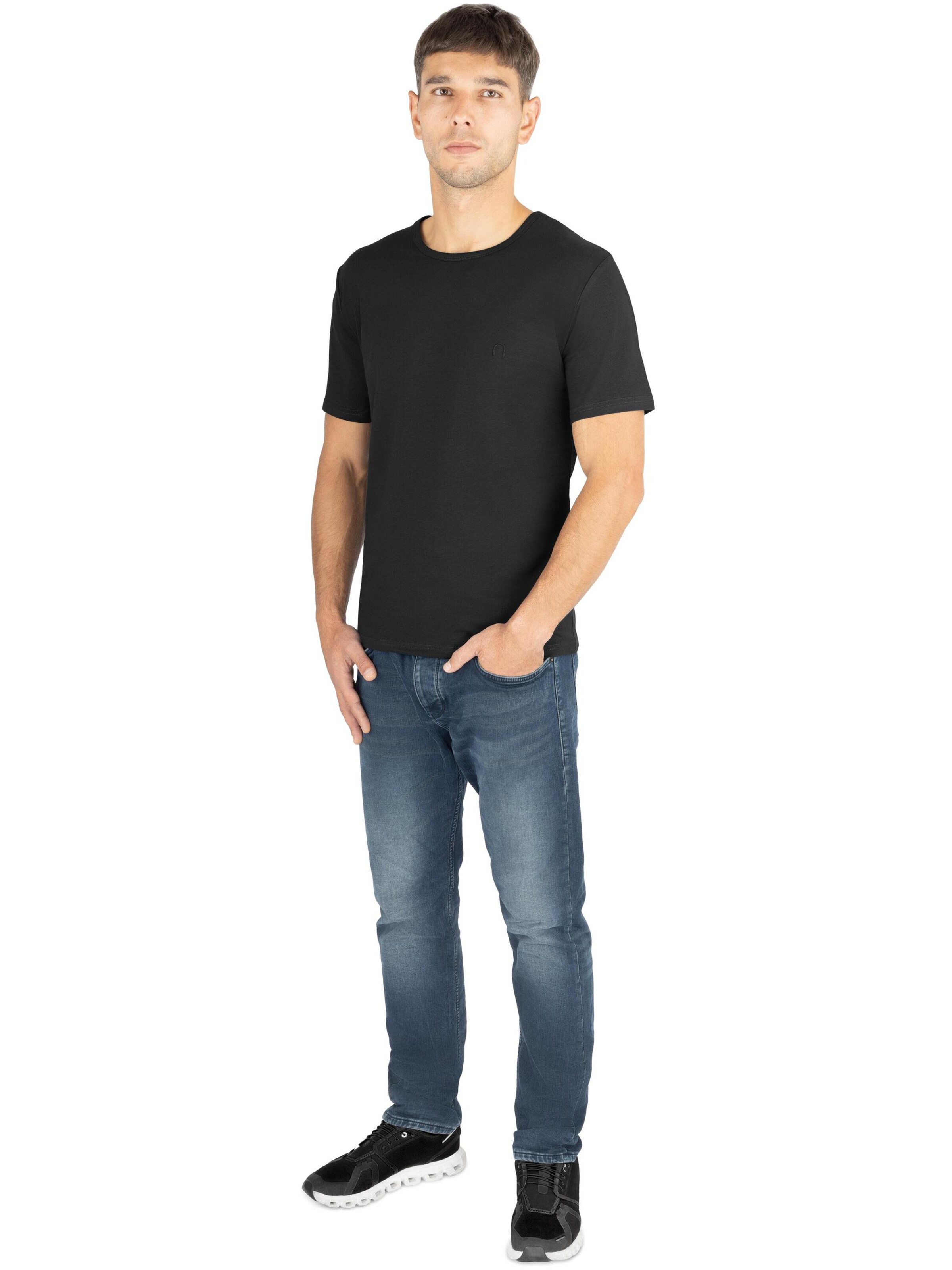 normani Shirt 'Nyons' in Zwart: voorkant