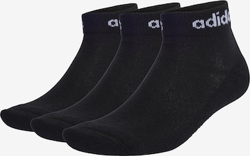 melns ADIDAS SPORTSWEAR Sporta zeķes 'Think Linear': no priekšpuses