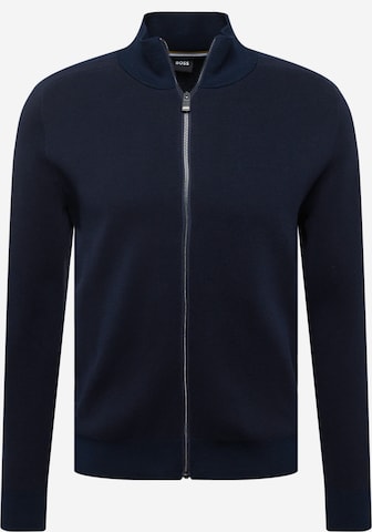 BOSS Black Strickjacke 'Fisio' in Blau: predná strana