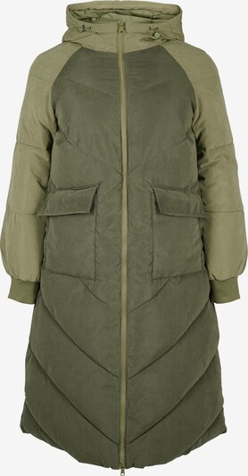 Zizzi Płaszcz zimowy 'CAPEACHY' w kolorze zielony / ciemnozielonym, Podgląd produktu