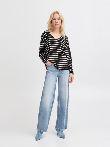 Pullover ' BYSIF STRIPE ' di b.young in nero