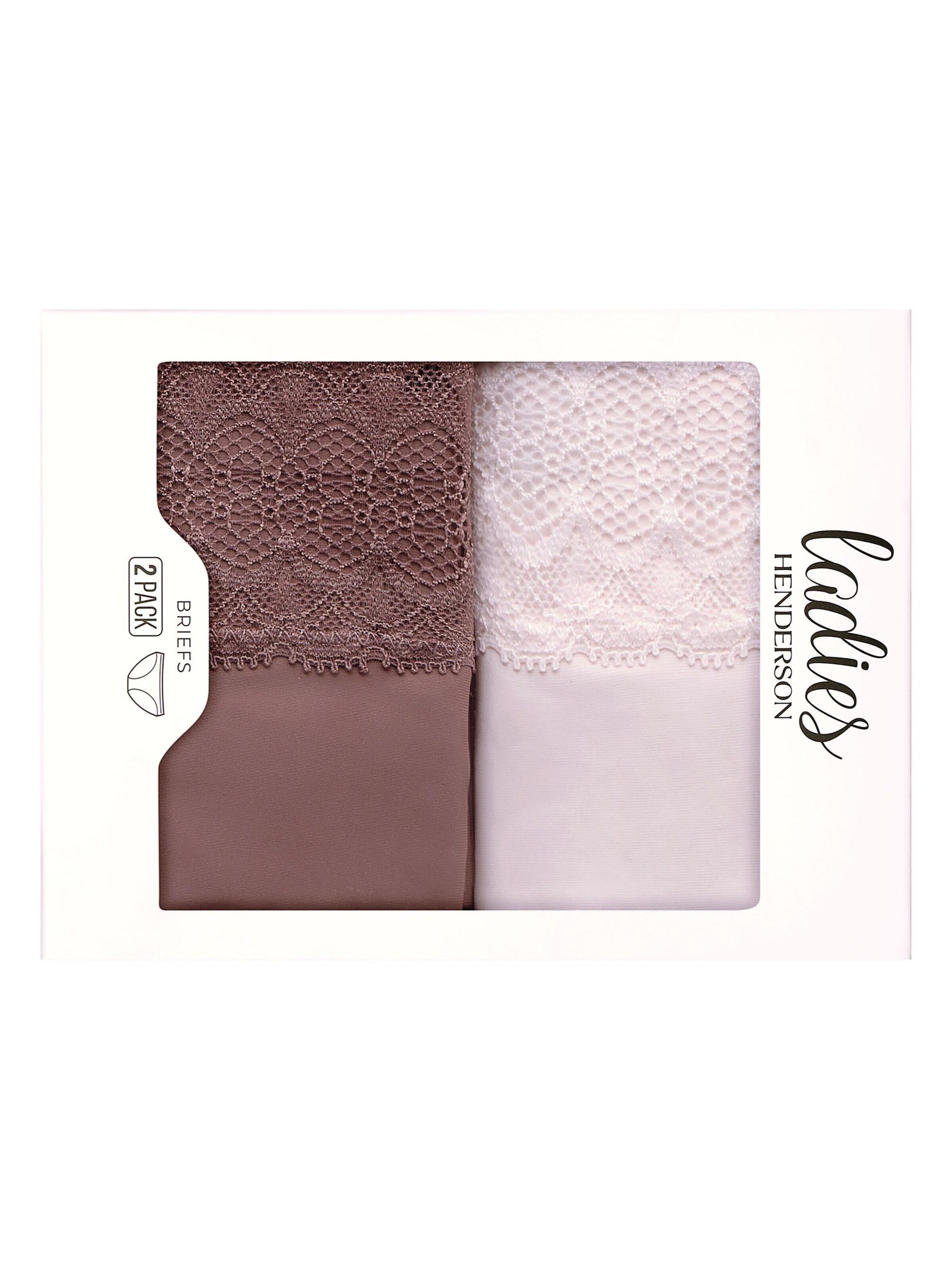 Panty 'Taillenslip Polly im 2er Pack, hohe Leibhöhe, zarte Rüschen' di Henderson in colori misti
