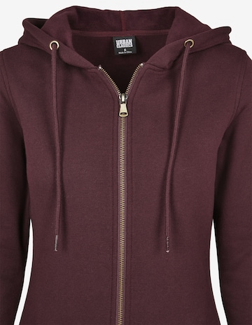 Urban Classics Zip-Up Hoodie in Red