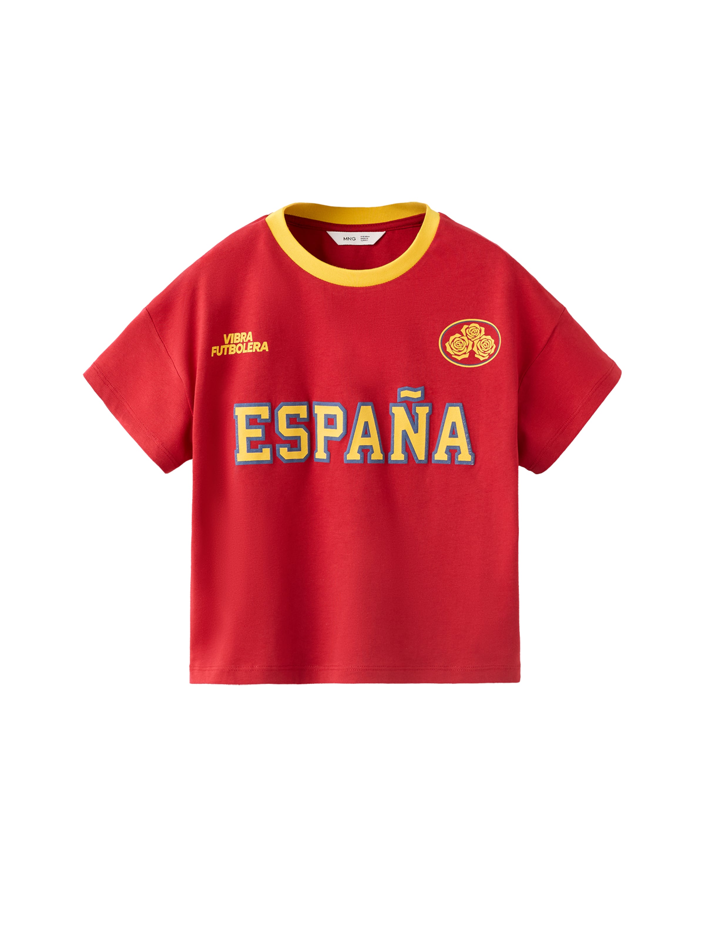 MANGO KIDS Тениска 'SPAIN' в червено: отпред