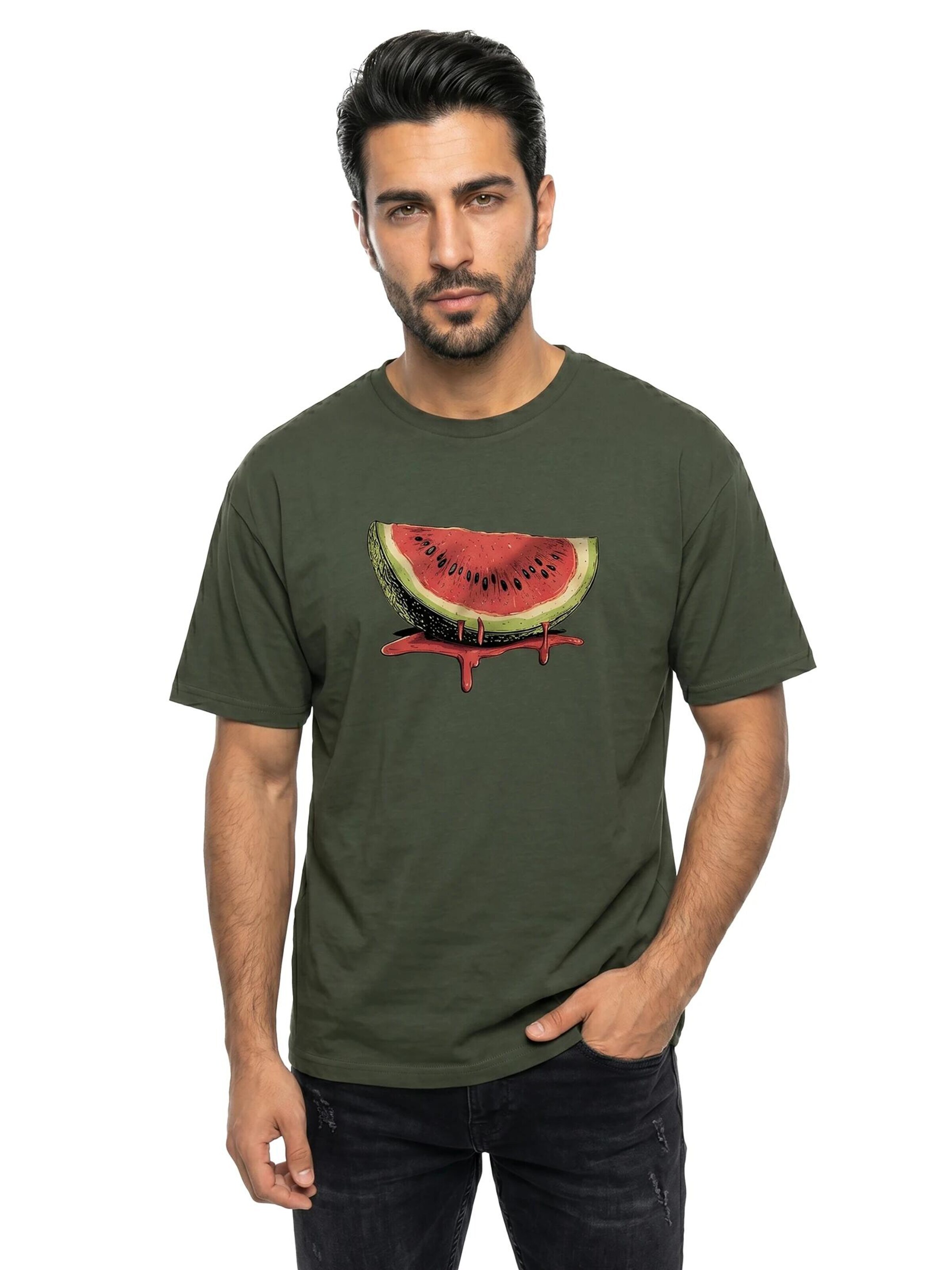 MAKAYA Shirt 'Watermelon' in Green