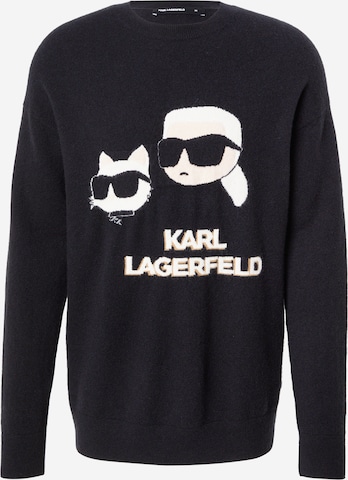 juoda Karl Lagerfeld Megztinis: priekis