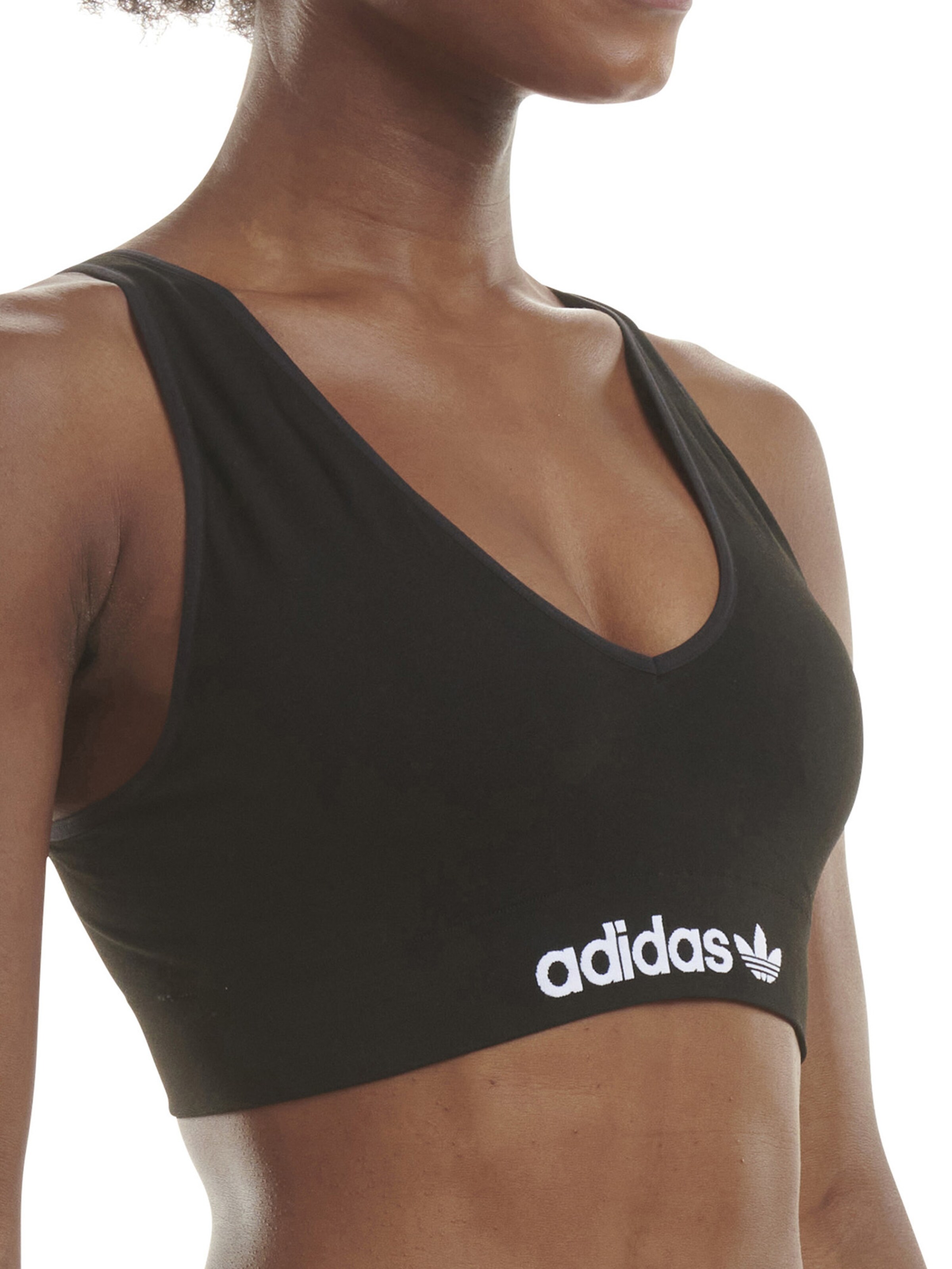 ADIDAS ORIGINALS Bralette Bra ' Low Back ' in Black