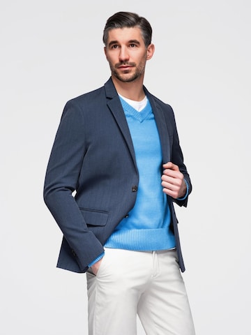 Coupe regular Veste de costume Ombre en bleu : devant