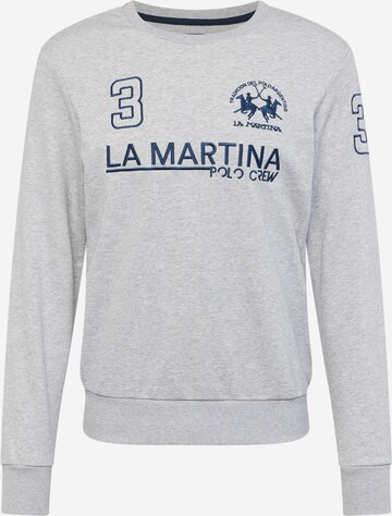 La Martina - Sudadera en gris: frente