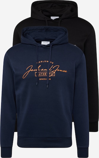 JACK & JONES Sweatshirt 'JJFerris' in XS in marine / orange / schwarz / weiß, Produktansicht
