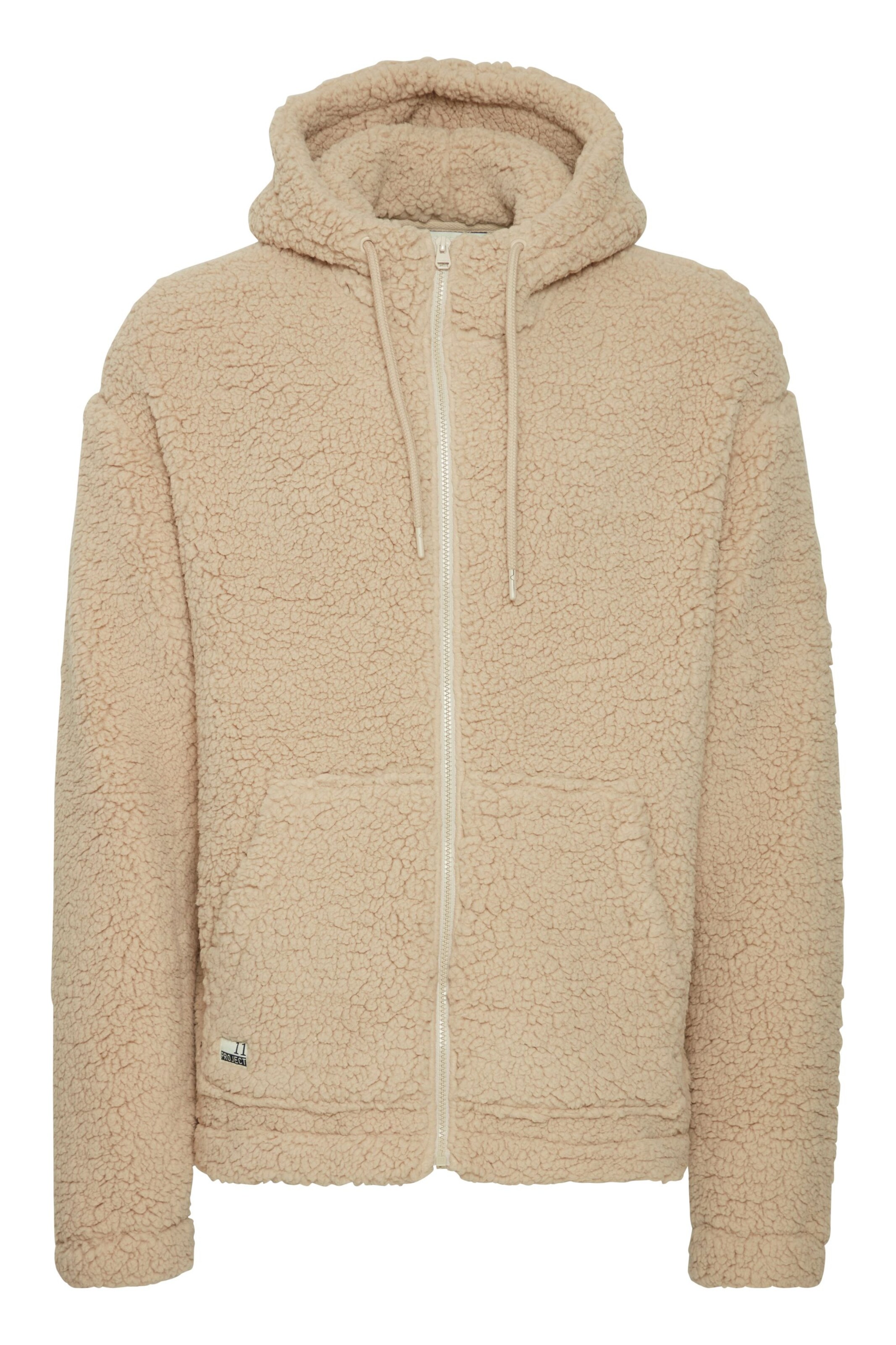 11 Project - Sudadera con cremallera 'Daag' en beige: frente