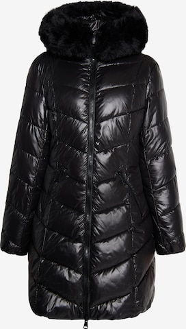 faina Χειμερινό παλτό σε μαύρο: μπροστά