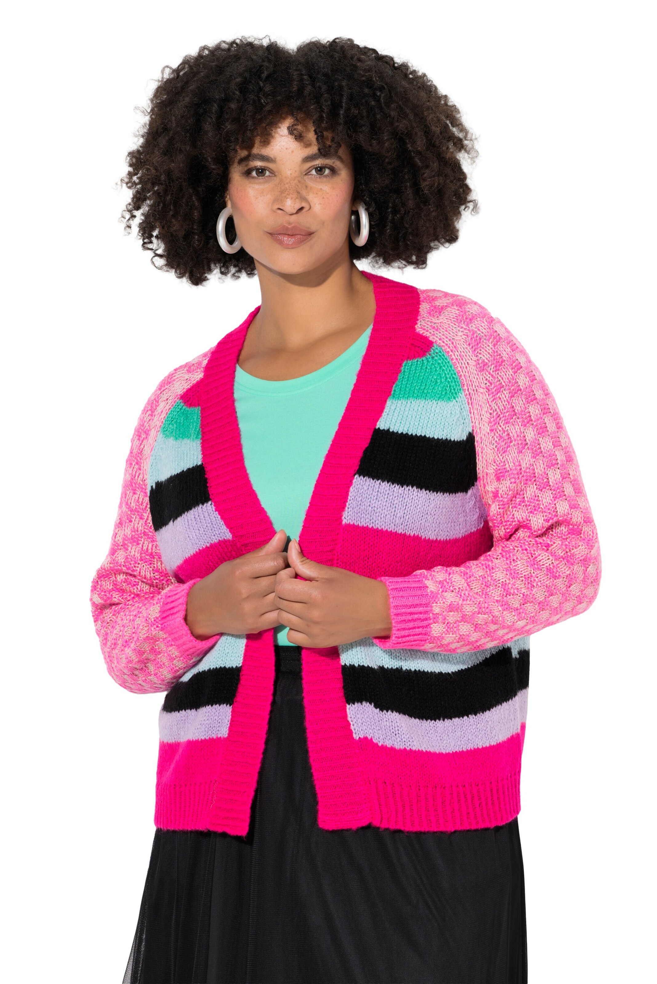 Angel of Style Knit cardigan in Pink: front