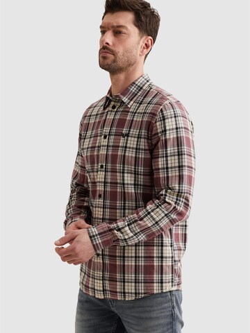 PME Legend Regular fit Skjorta 'Shirt with allover check pattern' i röd