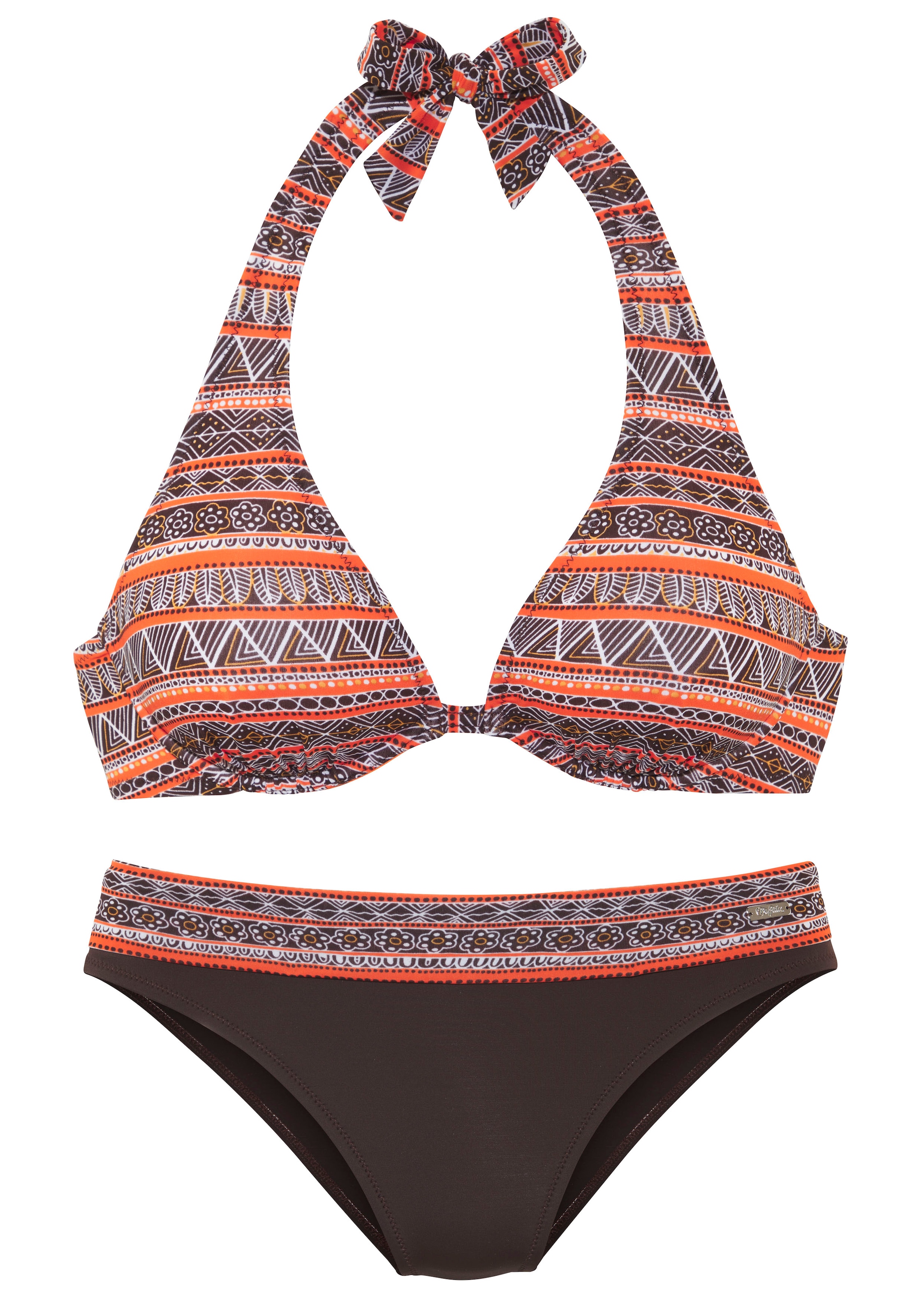 BUFFALO Triangel Bikini in Braun: Vorderseite