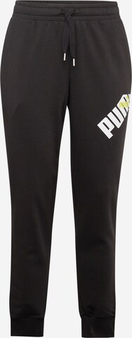 PUMA Tapered Sportbroek 'POWER' in Zwart: voorkant