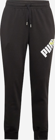 PUMA Дънки Tapered Leg Спортен панталон 'POWER' в черно: отпред