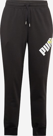 PUMA Sportbroek 'POWER' in de kleur Geel / Zwart / Wit, Productweergave