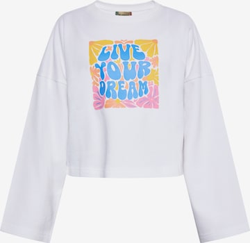 Sweat-shirt ebeeza en blanc : devant