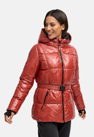 NAVAHOO Weatherproof jacket 'Eisglanz 14' in Brown: front