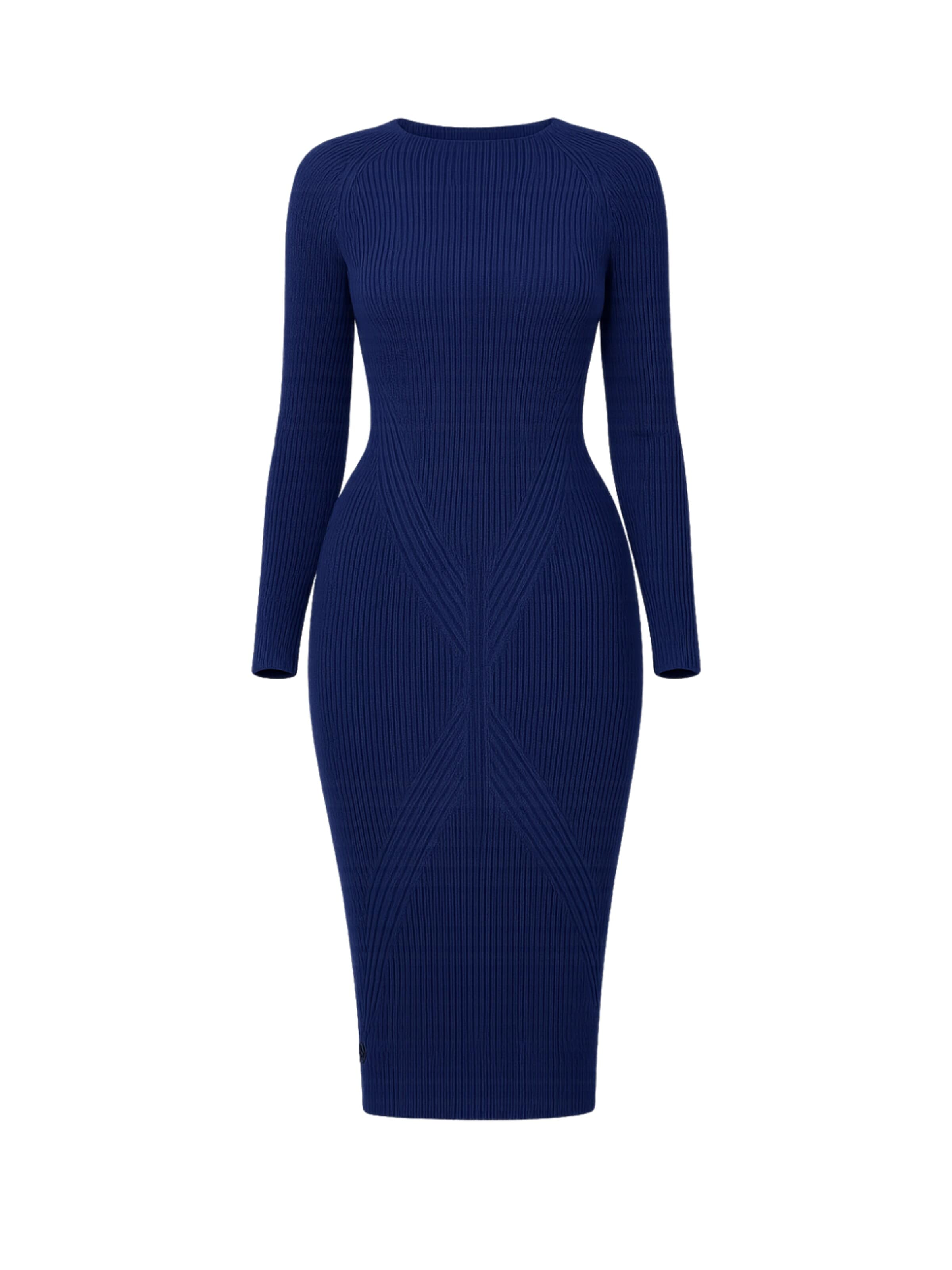 Süel knitwear Strickkleid 'Gabi'‌‌‌‌‌‌‌‌‌‌ in Blau: Vorderseite