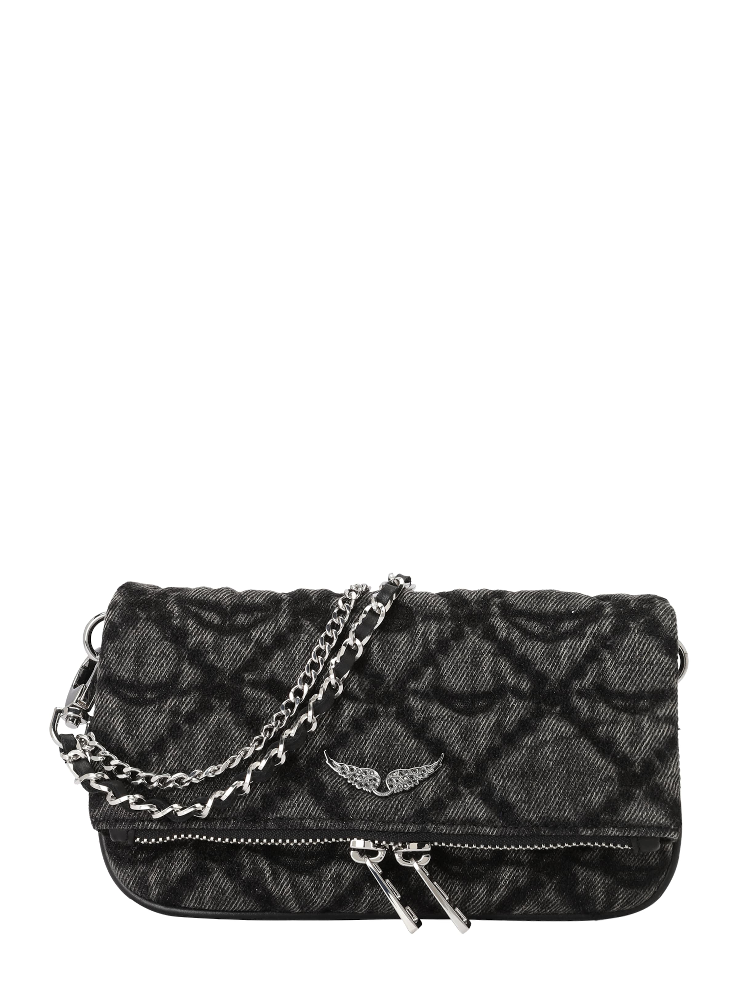 Zadig & Voltaire Clutch 'ROCK NANO' in Grey: front