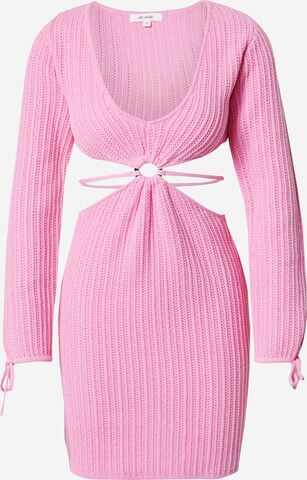 Robes en maille The Frolic en rose : devant