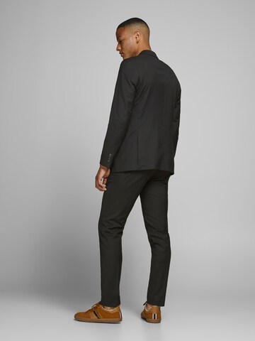 JACK & JONES Slim fit Trousers with creases 'Franco' in Black