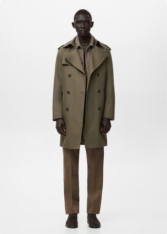 MANGO MAN Between-Seasons Coat in Brown