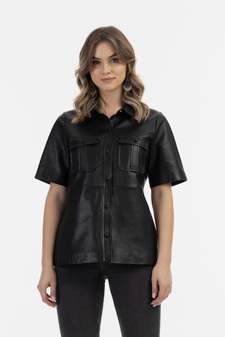 Camicia da donna di DreiMaster Vintage in nero: frontale