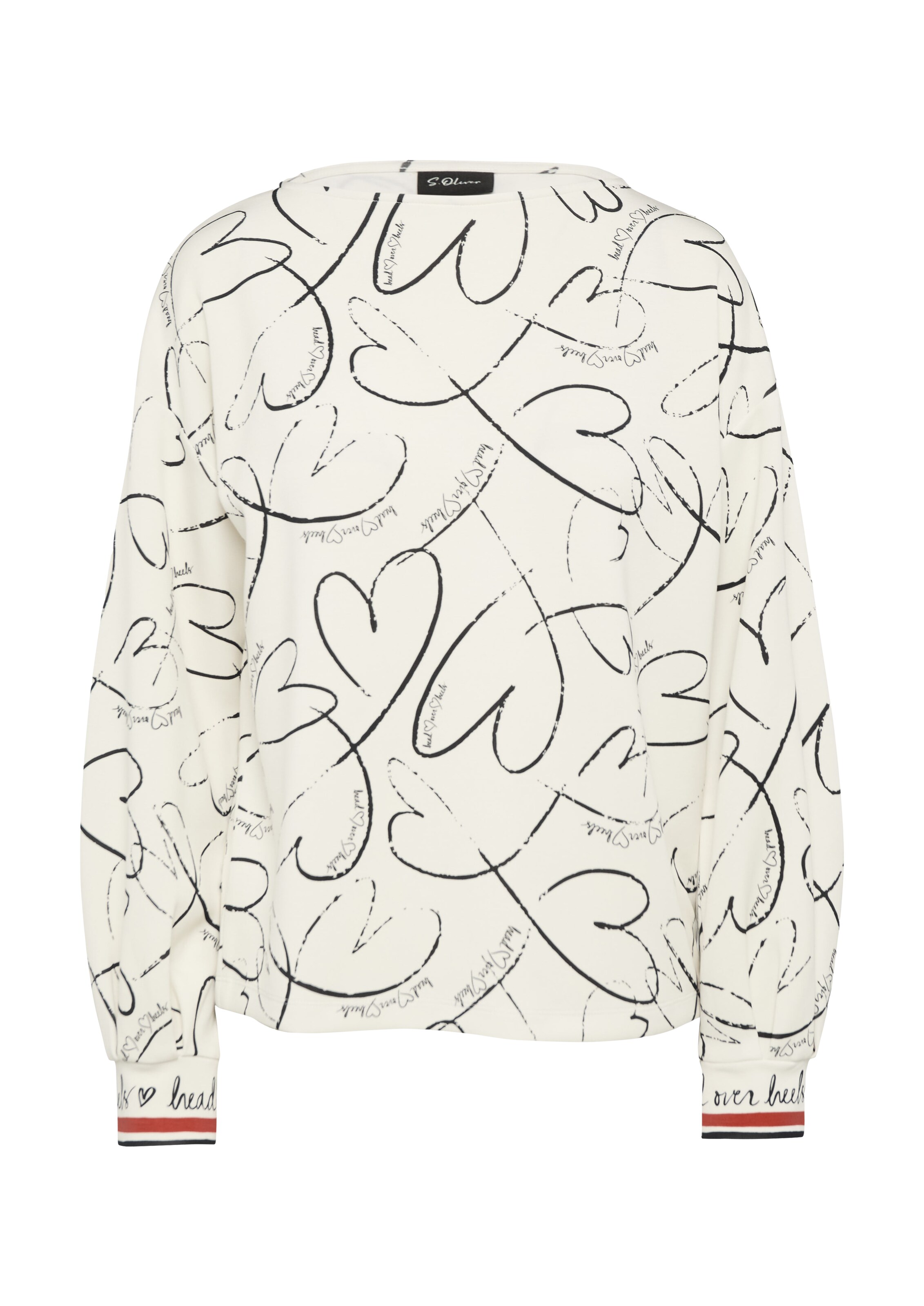 s.Oliver BLACK LABEL Sweatshirt in Beige: Vorderseite