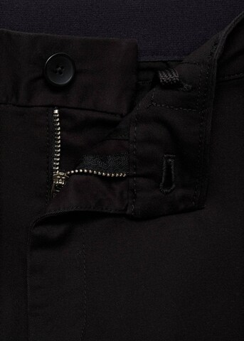 MANGO MAN Tapered Chino Pants 'Prato' in Black