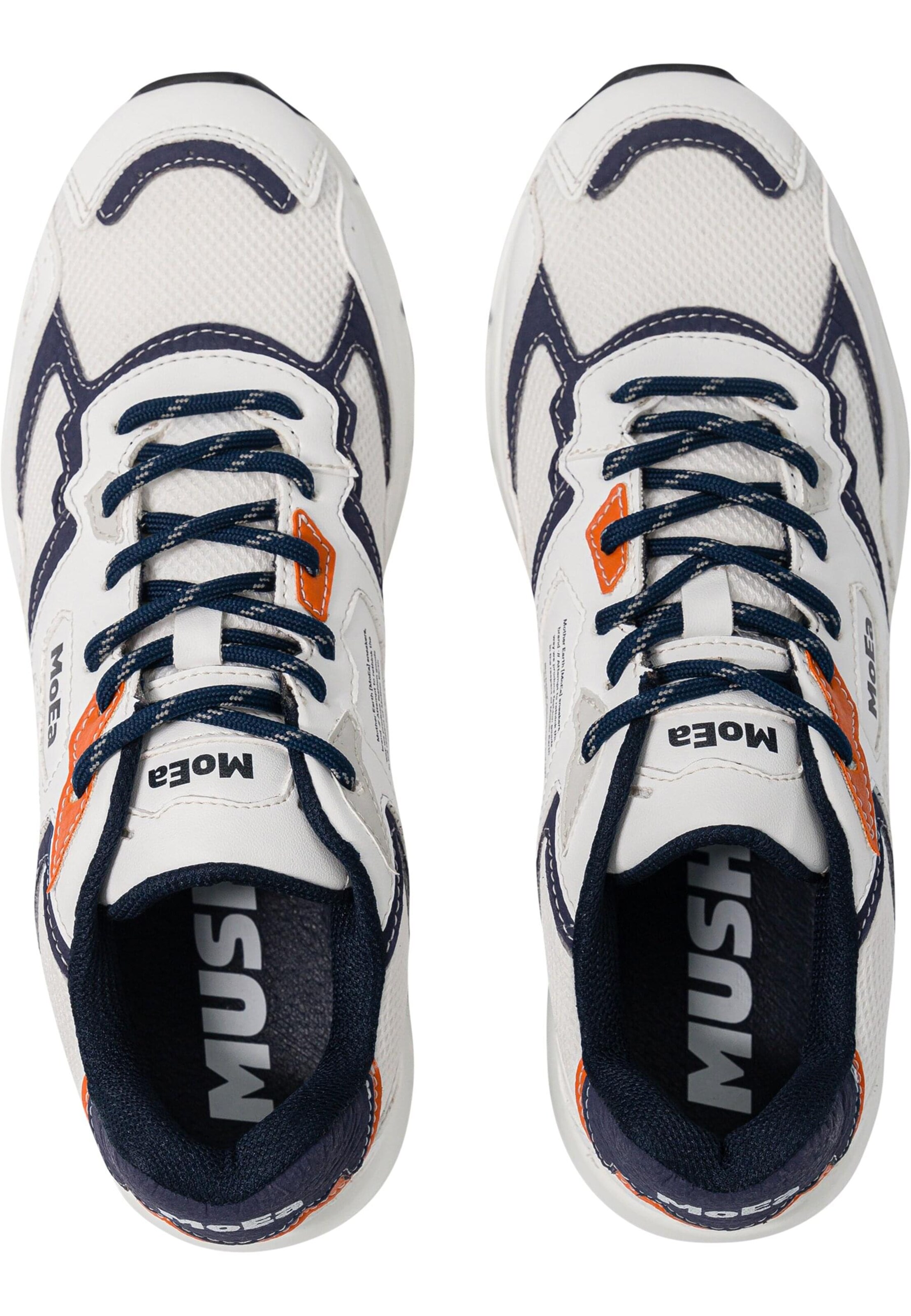 Sneaker bassa 'Gen8 - Orange x Mushroom' di MoEa in bianco