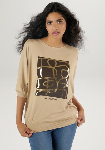 Aniston SELECTED Shirt in Beige: Vorderseite