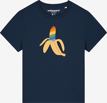 Watapparel T-Shirt ' Rainbow Banana ' in Blau: Vorderseite