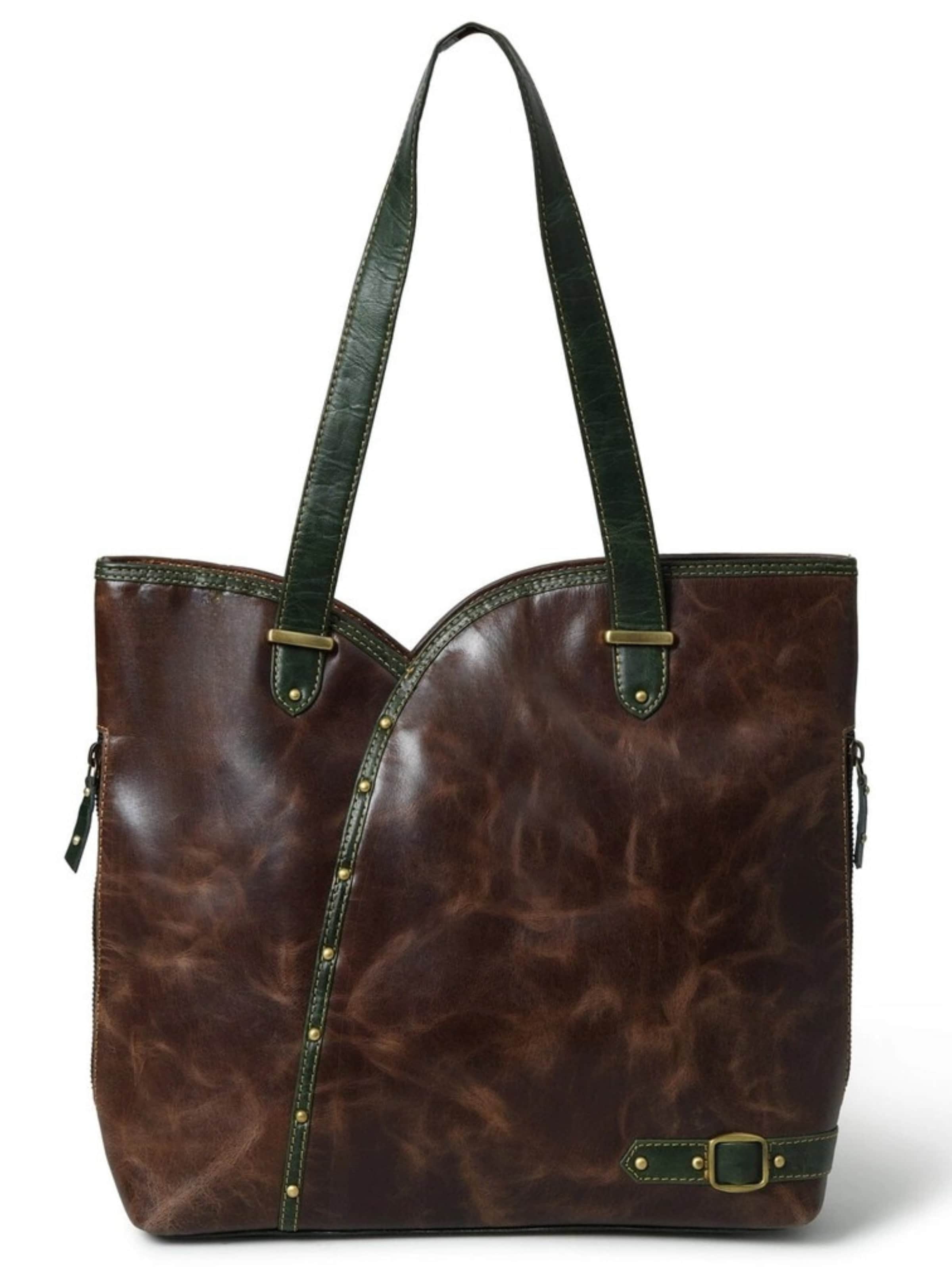 Ella Eisvogel Handbag 'Leder-Tasche aus Büffelleder Vintage' in Brown: front