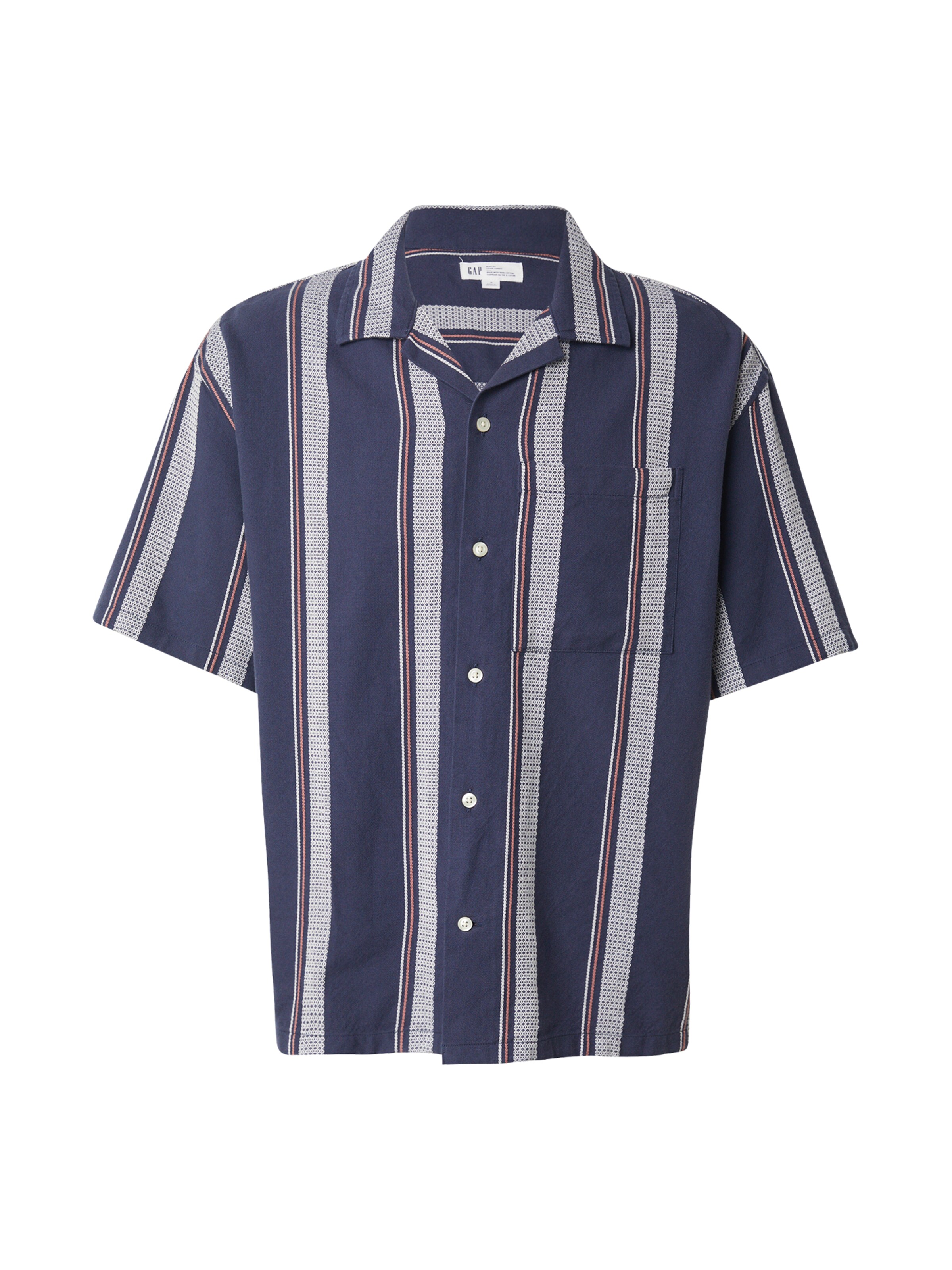 GAP Button Up Shirt in Marine blue / Red / White, Item view