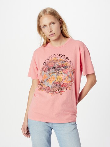 MOTHER T-shirt 'THE ROWDY' i rosa: framsida