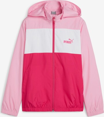 PUMA Jacke 'ESS+' in Pink: predná strana