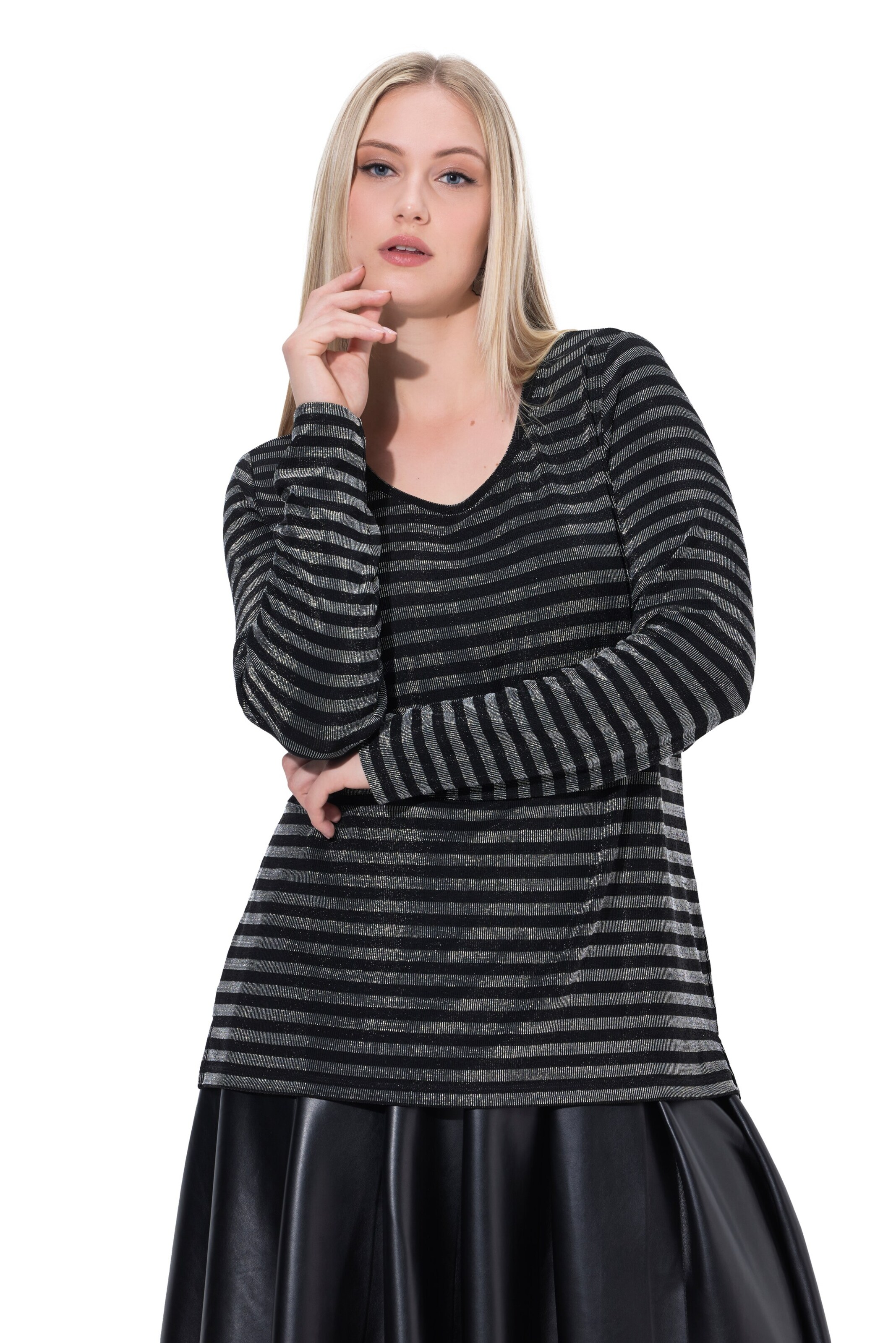 Ulla Popken Shirt in Black: front