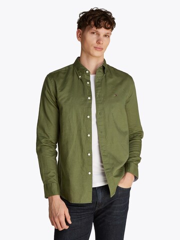 TOMMY HILFIGER Regular fit Πουκάμισο σε πράσινο: μπροστά