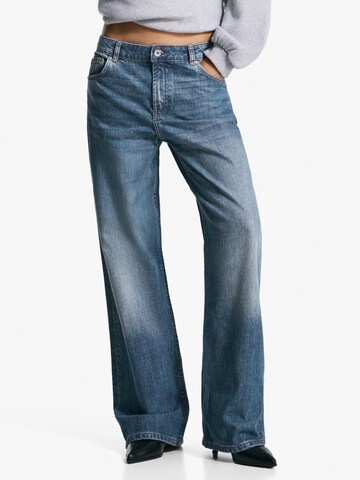 Baggy Jean Bershka en bleu : devant