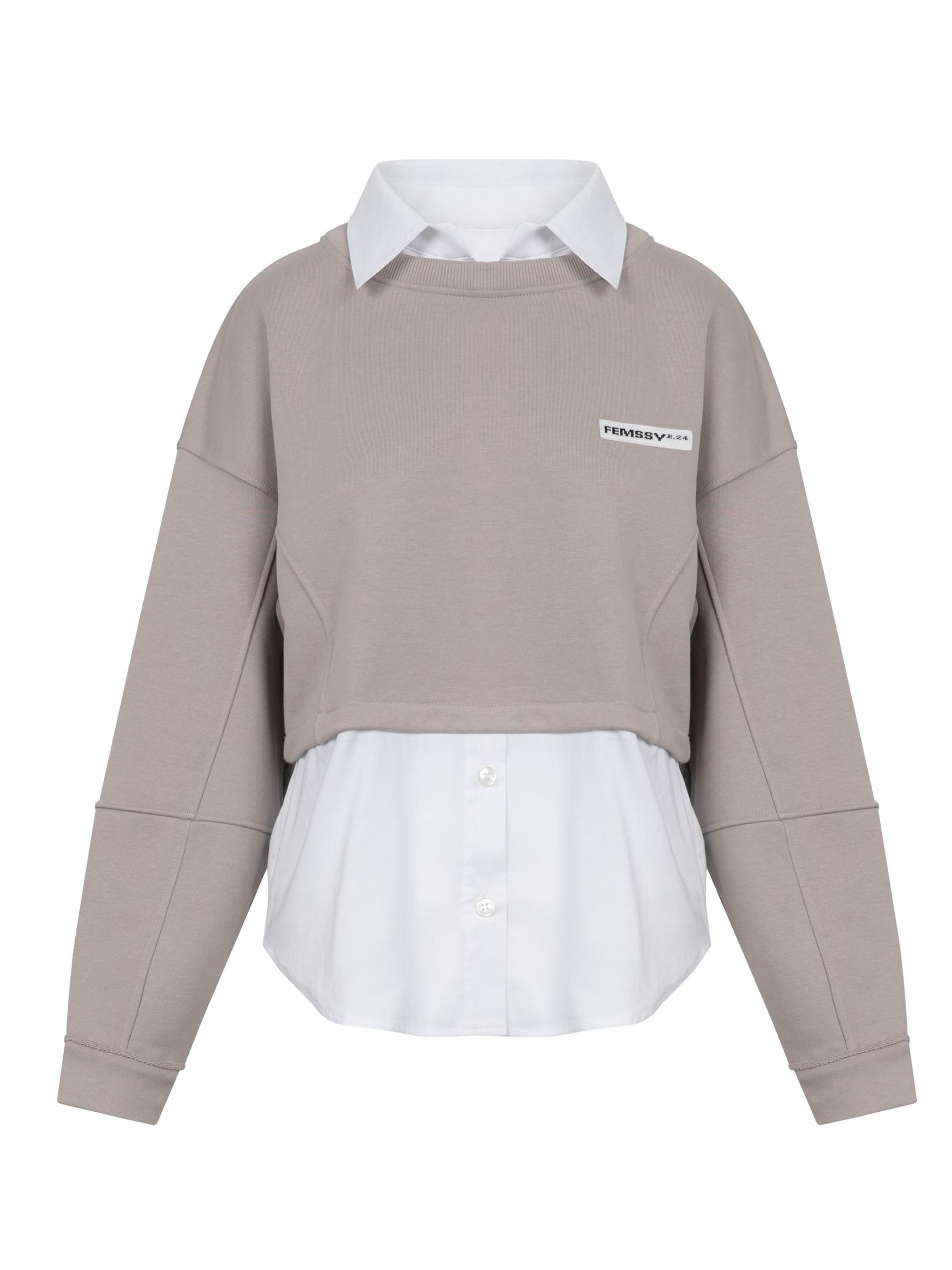 FEMSSY - Sudadera 'LAYA SWEATSHIRT BEIGE' en beige: frente