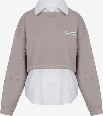 FEMSSY - Sudadera 'LAYA SWEATSHIRT BEIGE' en beige: frente
