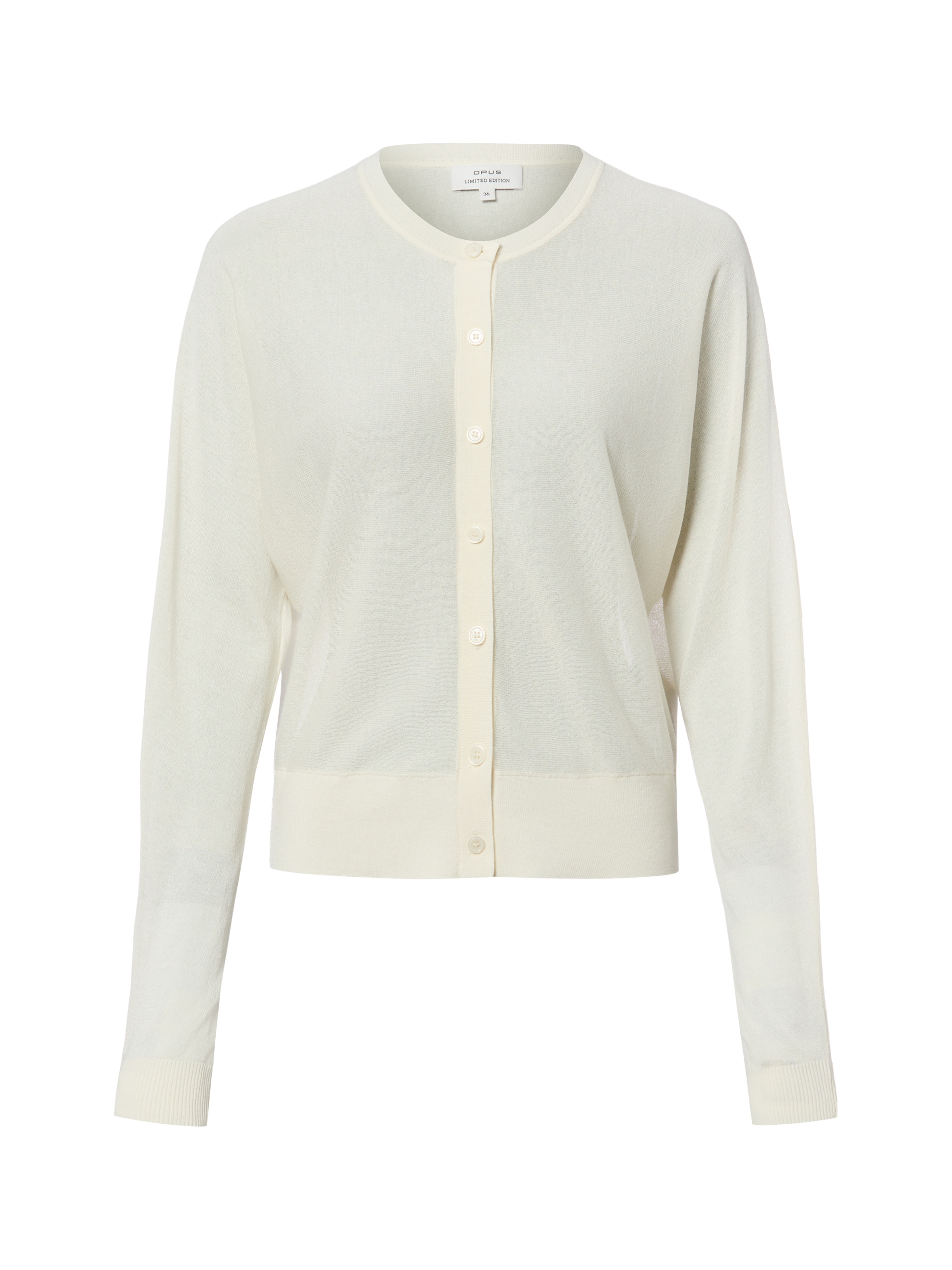 OPUS Gebreid vest in Wit: voorkant