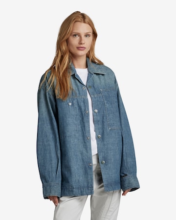 G-Star RAW Blouse in Blauw: voorkant