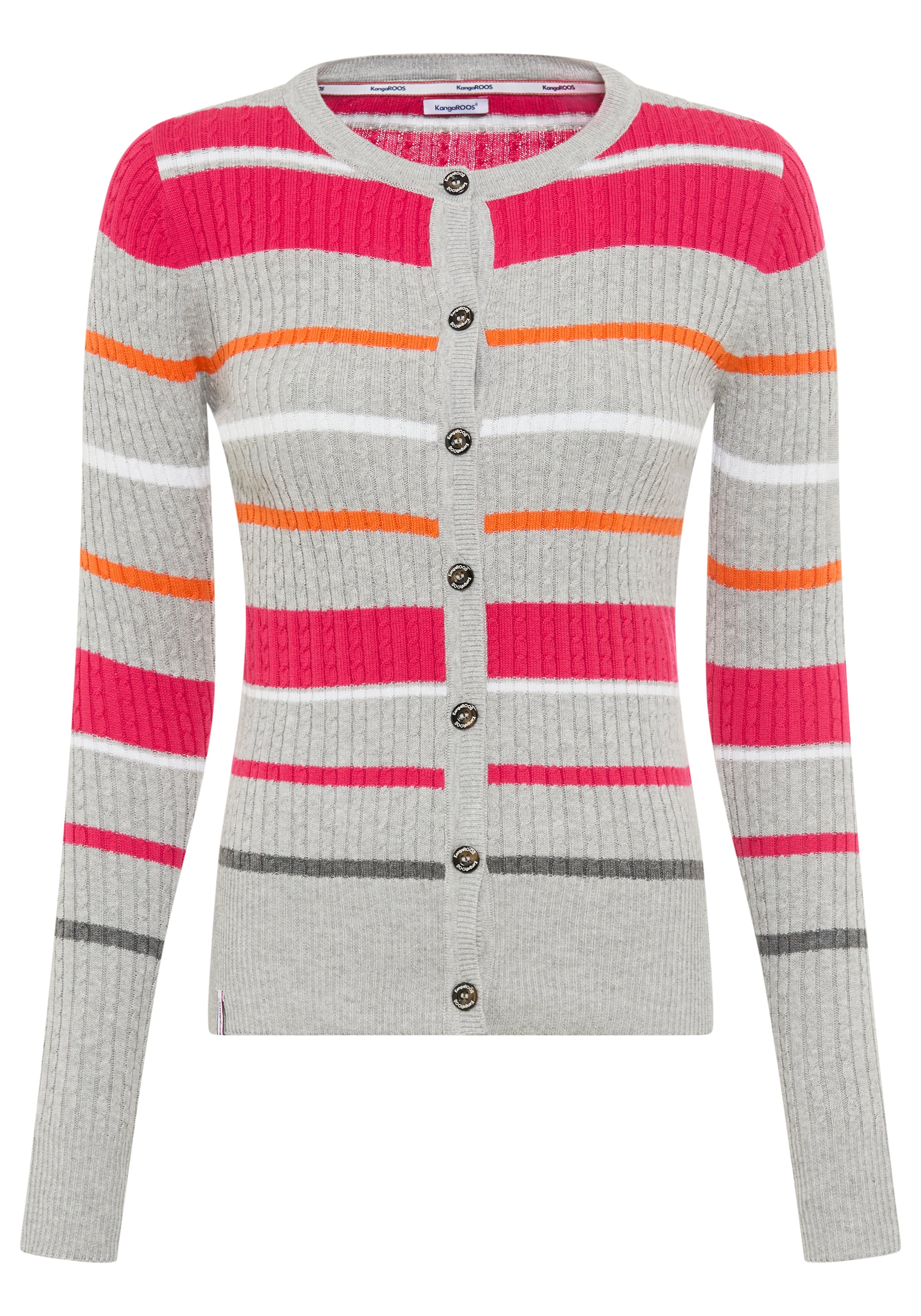 KangaROOS Strickjacke in Grau: Vorderseite