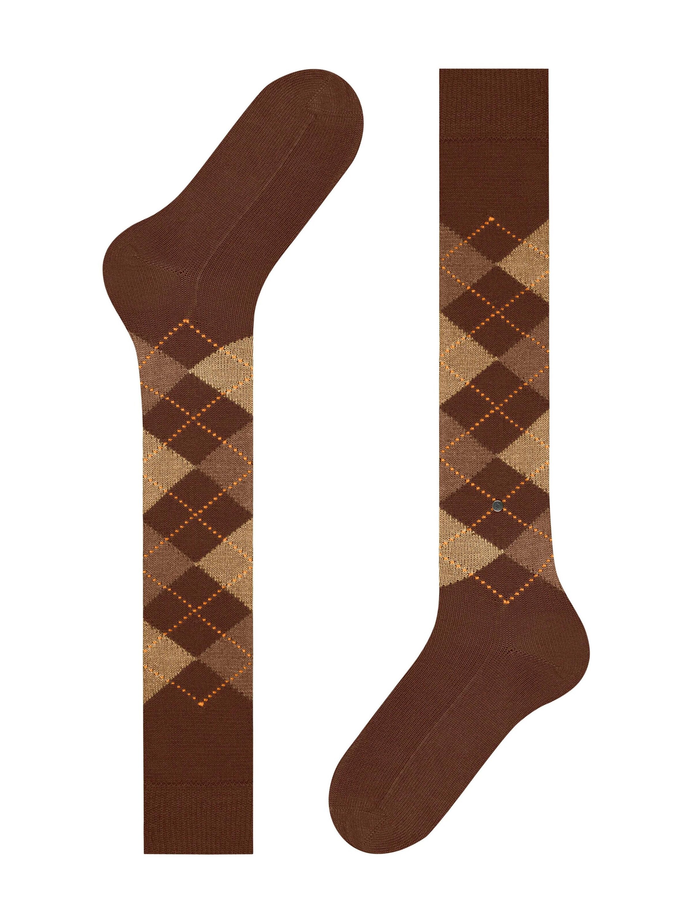 BURLINGTON Kniestrümpfe 'Preston'‌‌‌‌‌‌ in Braun