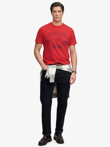 Superdry & Co - Camisa 'VINTAGE PREP' em vermelho